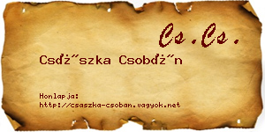 Császka Csobán névjegykártya